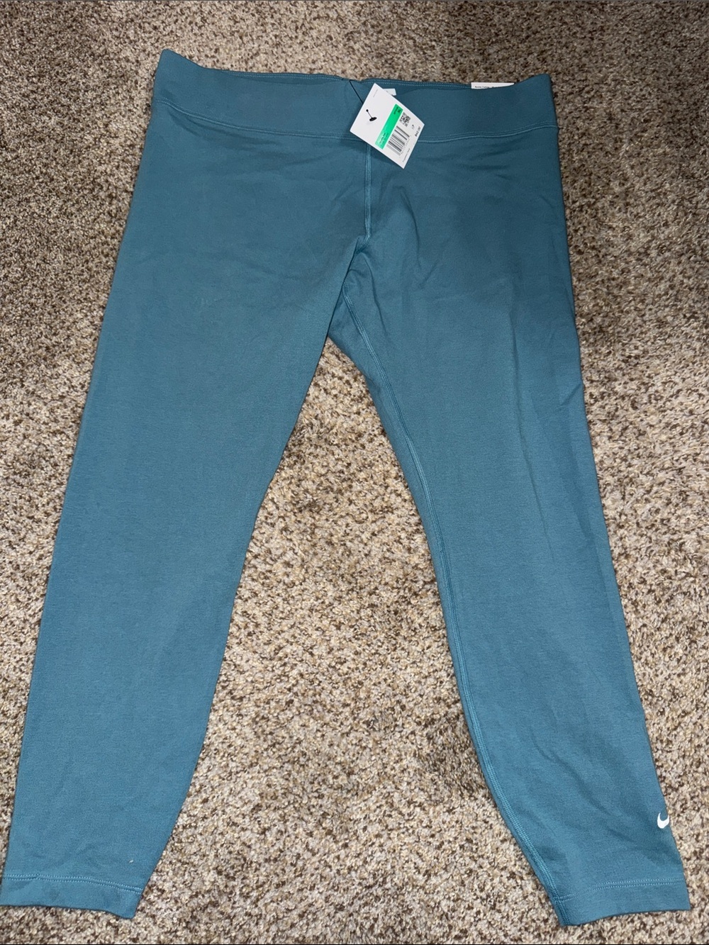 Nike Mid-Rise Teal Blue-Green Athletic Leggings
